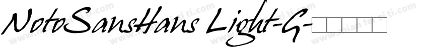 NotoSansHans Light-G字体转换